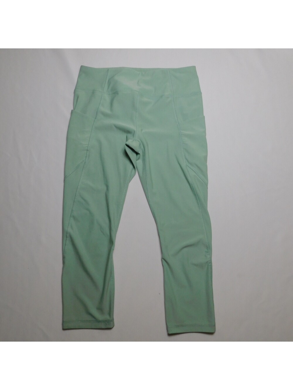 RBX Live Life Active Leggings Medium M Green Capri Crop Pockets Yoga Athletic